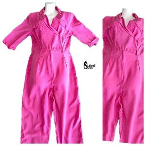 Jumpsuit with Buttons and Collar